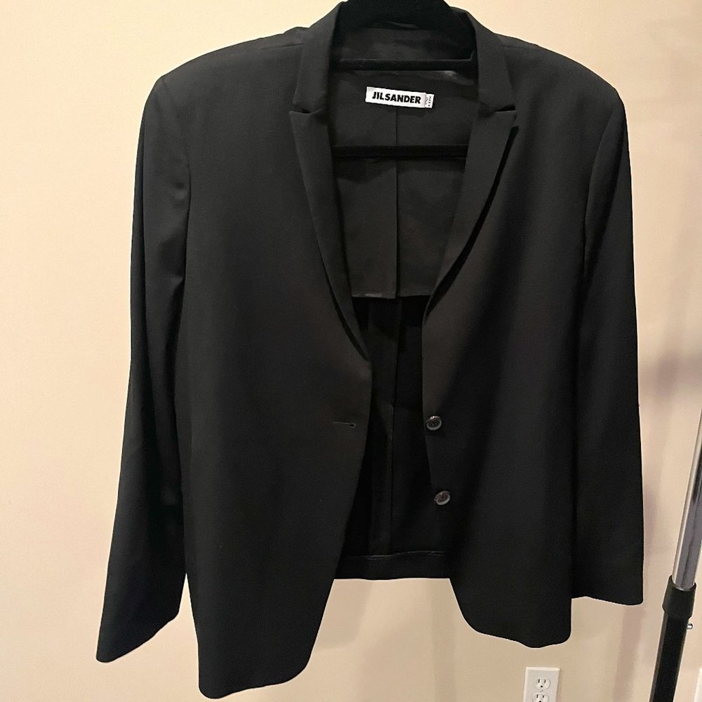Jil Sander Black Wool Blazer - Size 42
